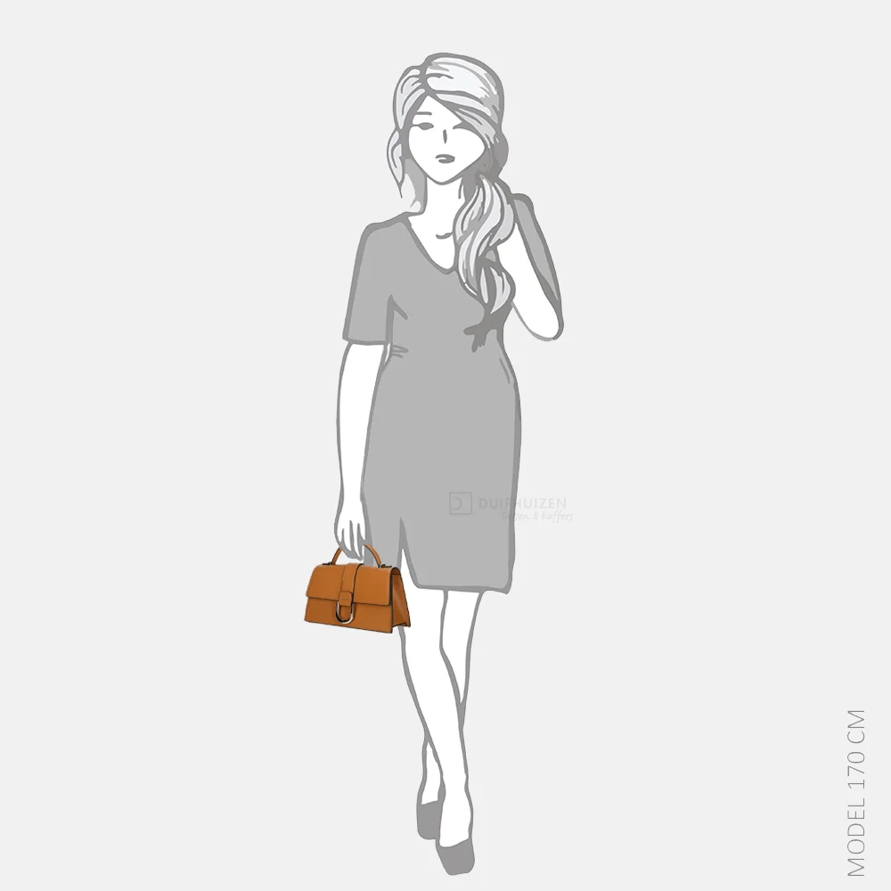 Flora & Co Saffiano crossbody tas camel bij Duifhuizen