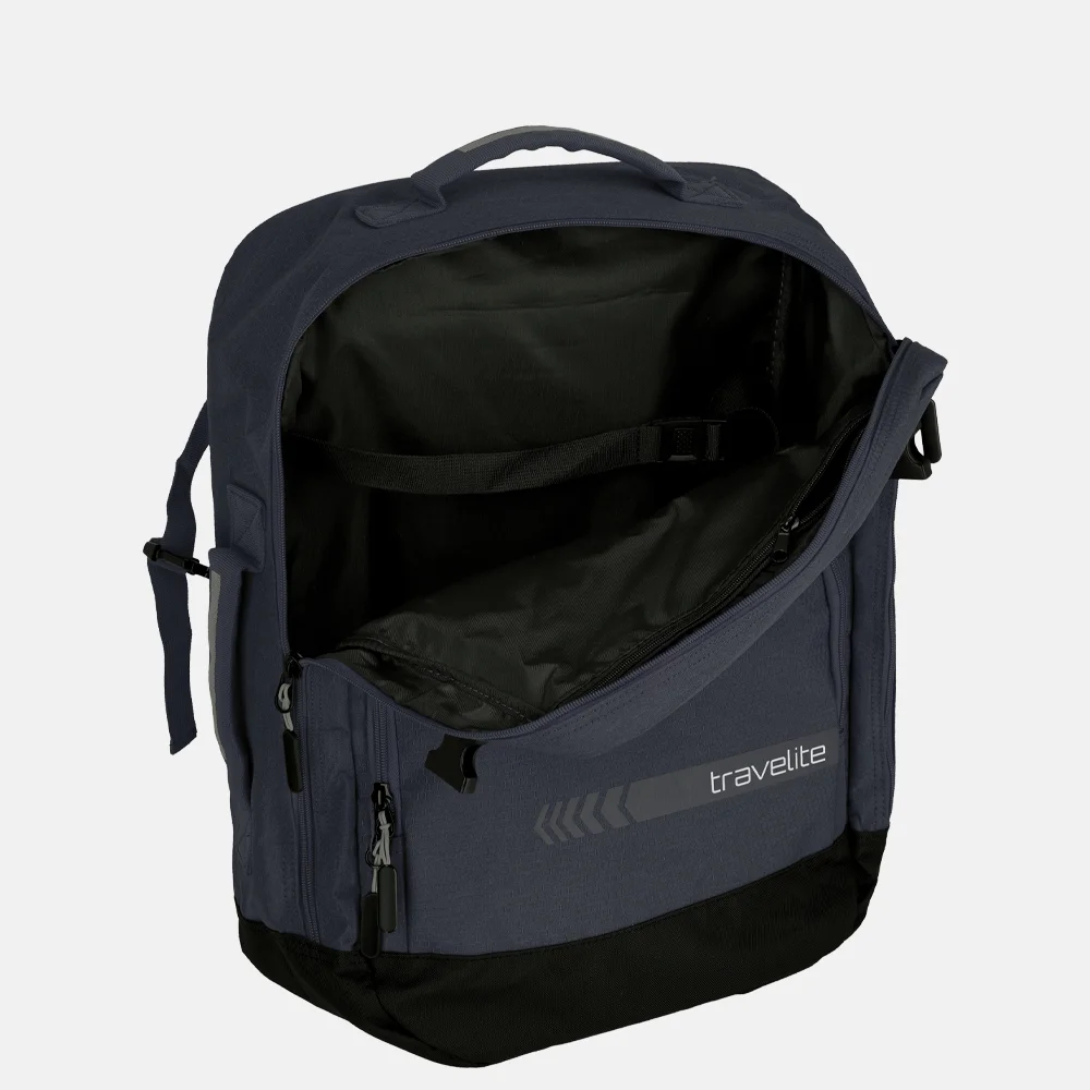 Travelite Kick Off Cabin Size backpack/weekender rugzak dark anthracite bij Duifhuizen