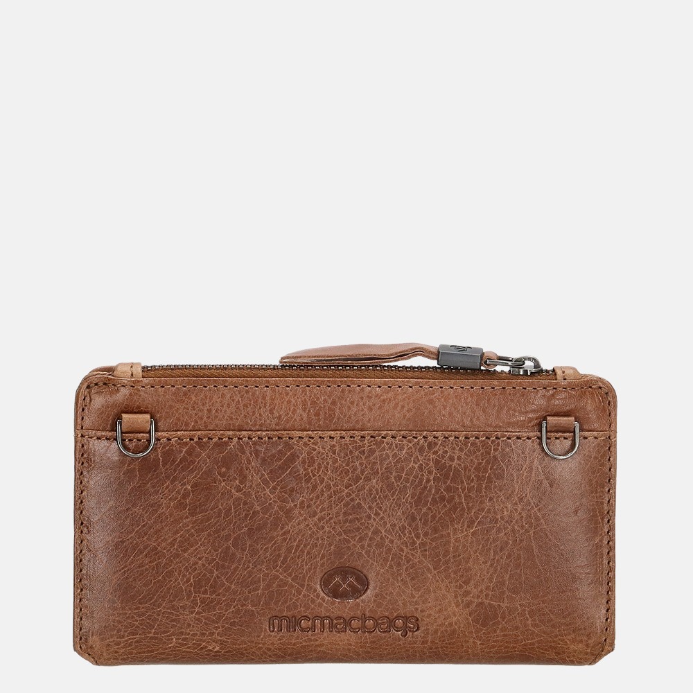 Micmacbags Porto portemonnee/telefoontasje brown bij Duifhuizen