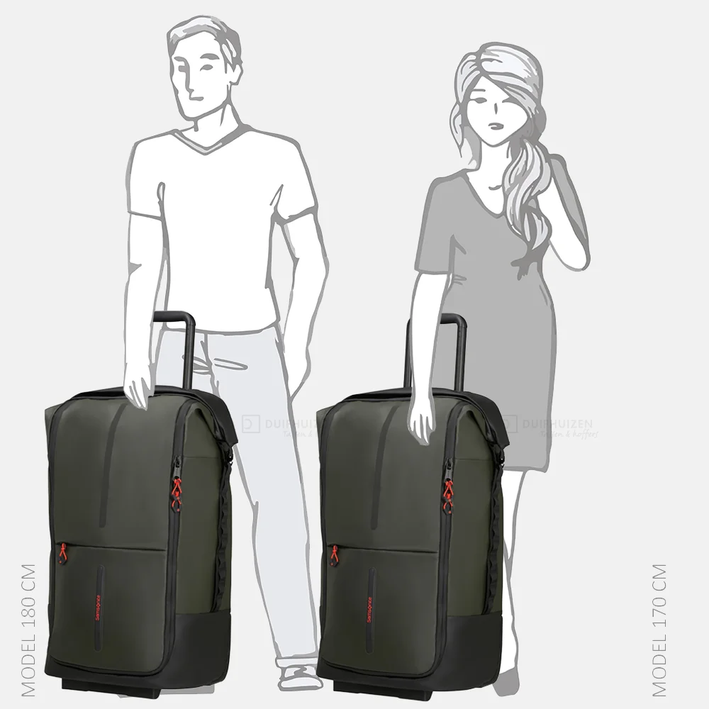 Samsonite Ecodiver opvouwbaar 4-in-1 reistas op wielen matt climbing ivy bij Duifhuizen
