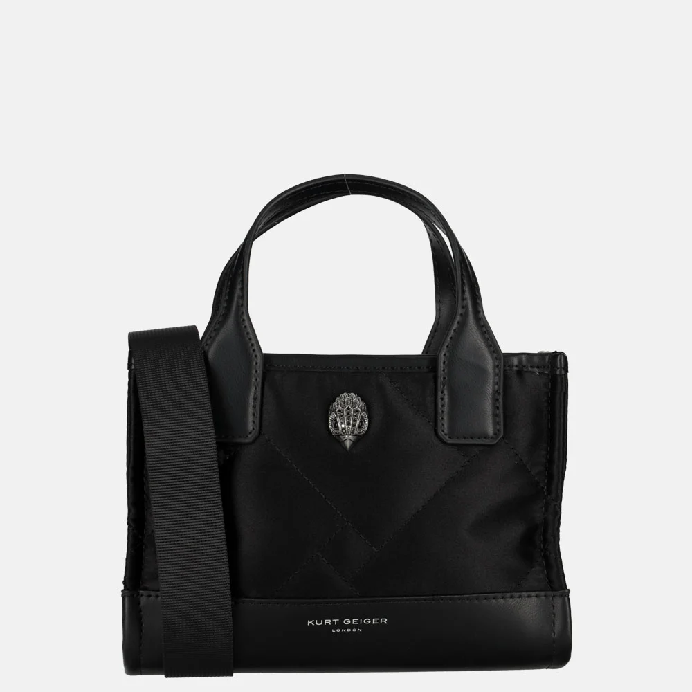 Kurt Geiger micro recycled SQ tote handtas black