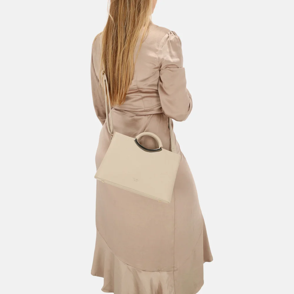 Charm London handtas beugel beige bij Duifhuizen