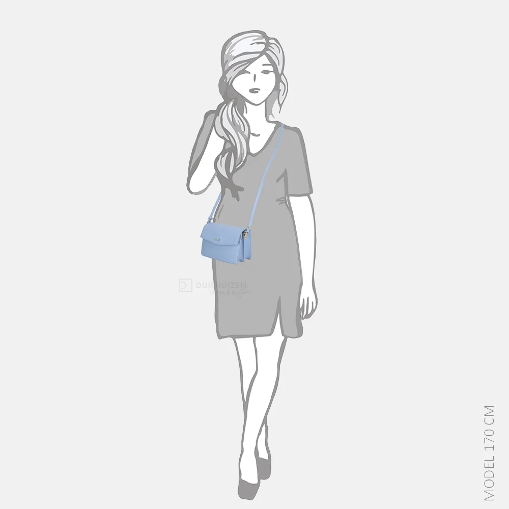 Liu Jo Saffiano crossbody tas cielo bij Duifhuizen