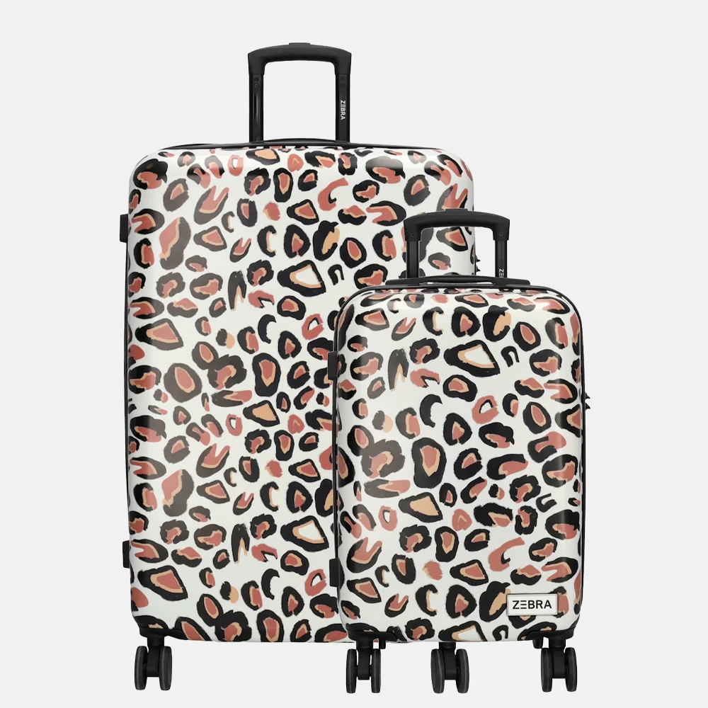 Zebra Trends kofferset 76cm + 50cm panter bij Duifhuizen
