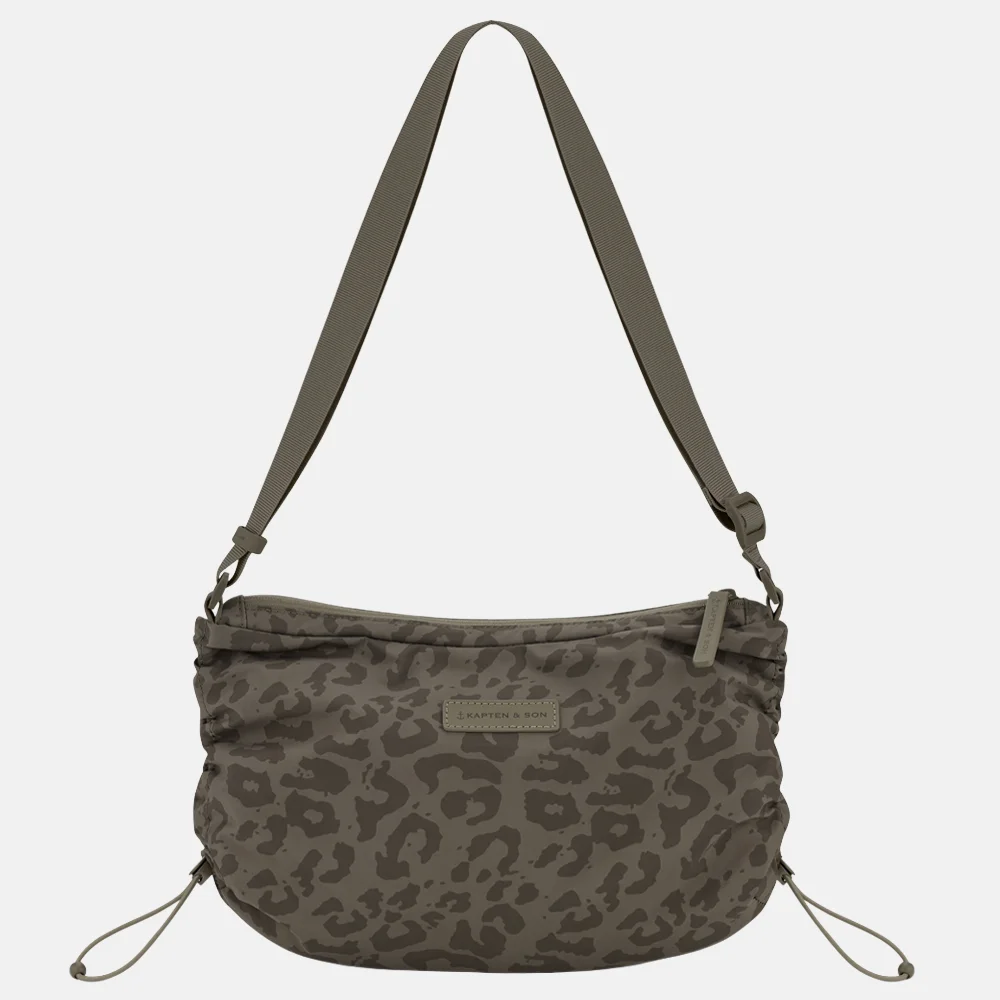 Kapten & Son Skara LEO crossbody tas S dark leopard bij Duifhuizen