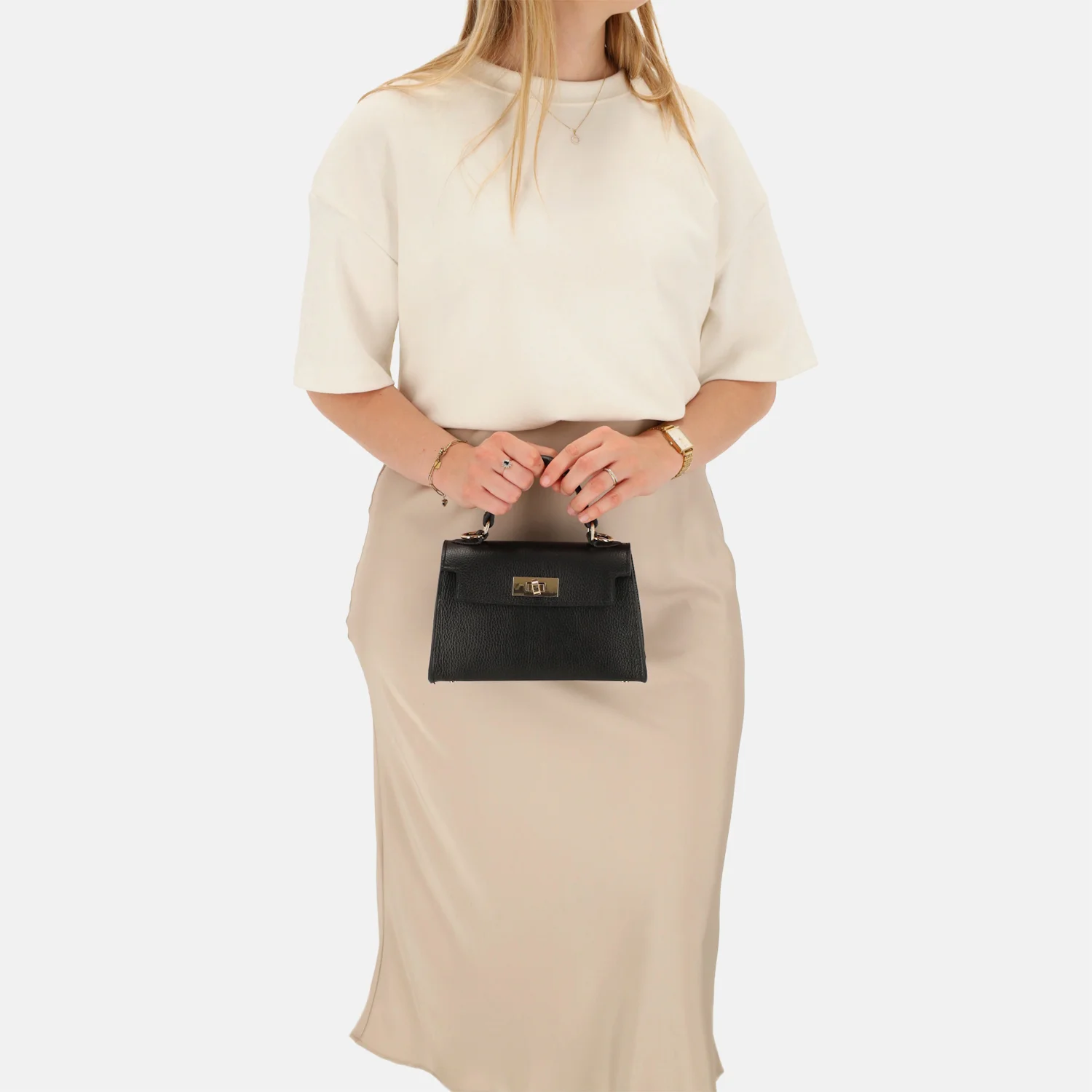 Charm London handtas S zwart bij Duifhuizen