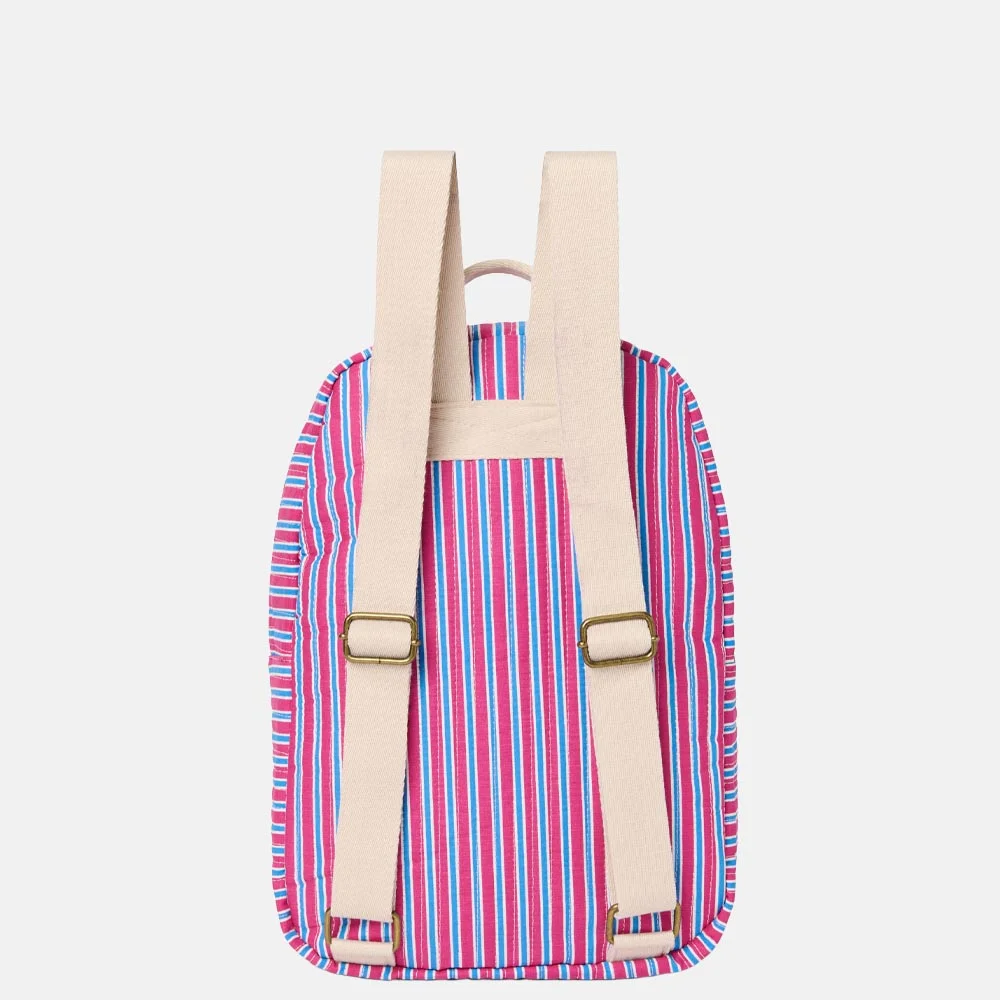 Studio Noos Poplin Striped kinderrugzak midi raspberry striped bij Duifhuizen