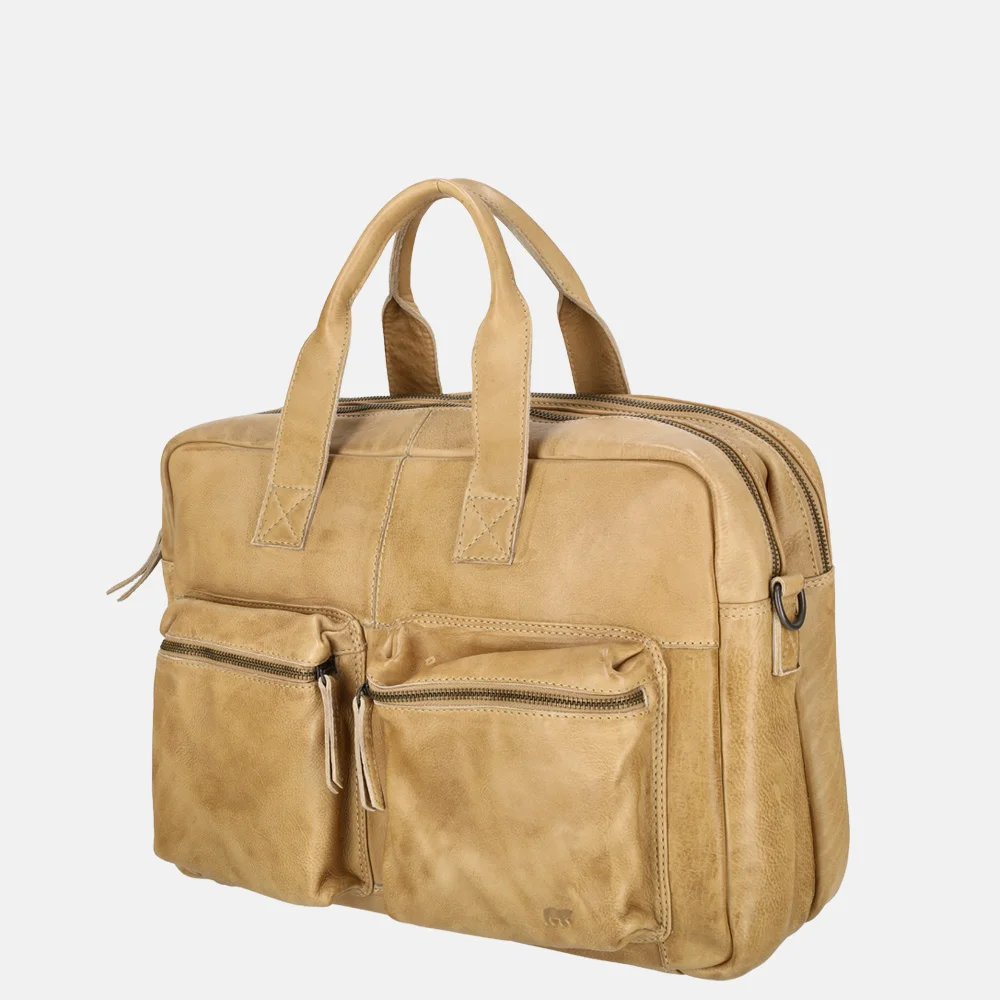 Bear Design laptoptas beige bij Duifhuizen