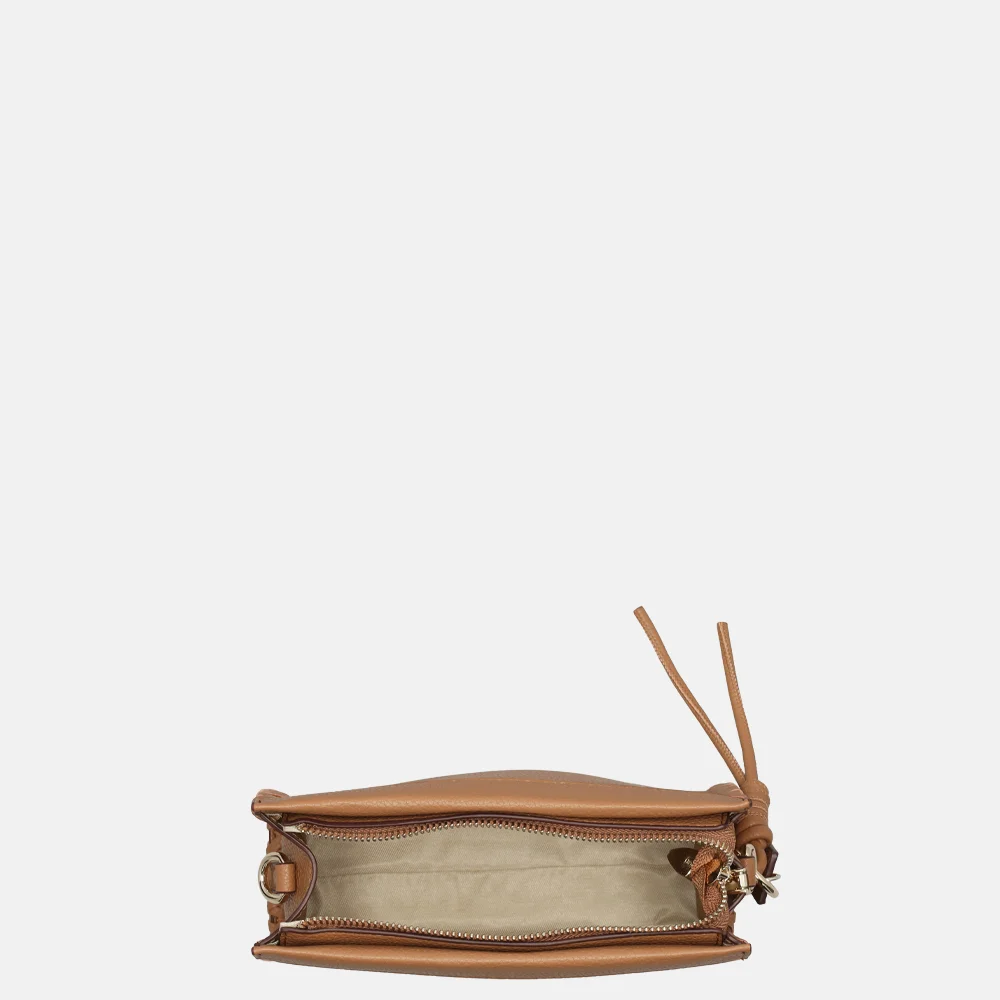 Laurent David Estee crossbody tas camel bij Duifhuizen