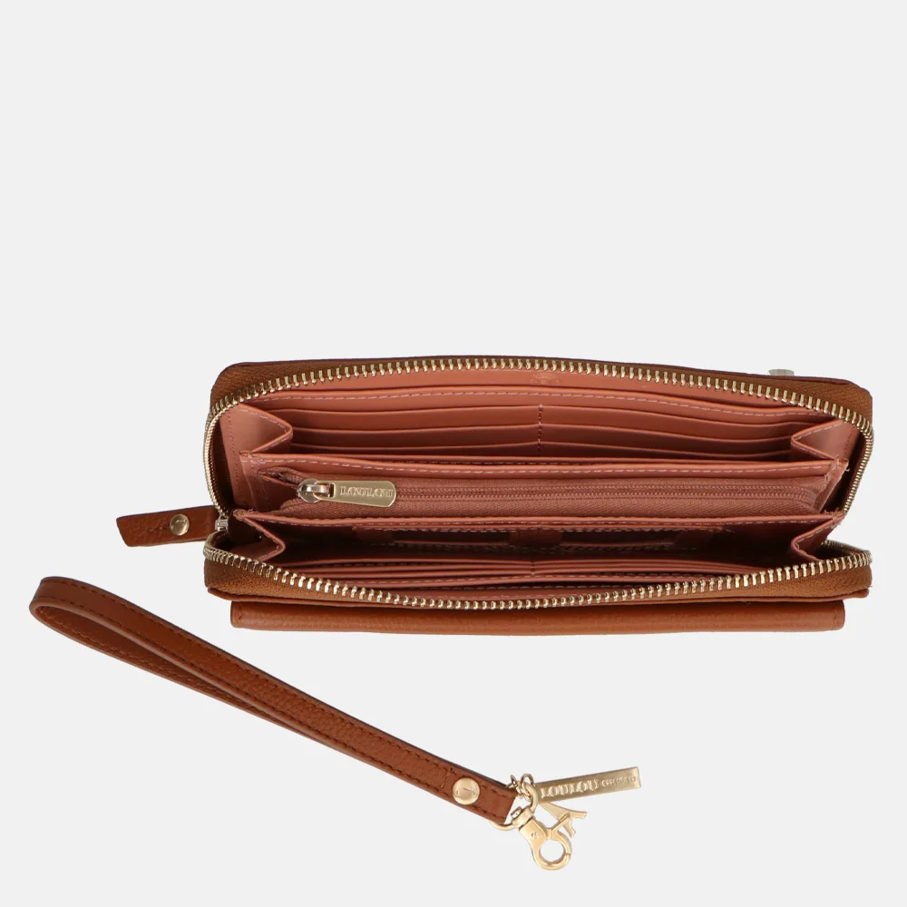 Loulou Essentiels SLB portemonnee cognac bij Duifhuizen
