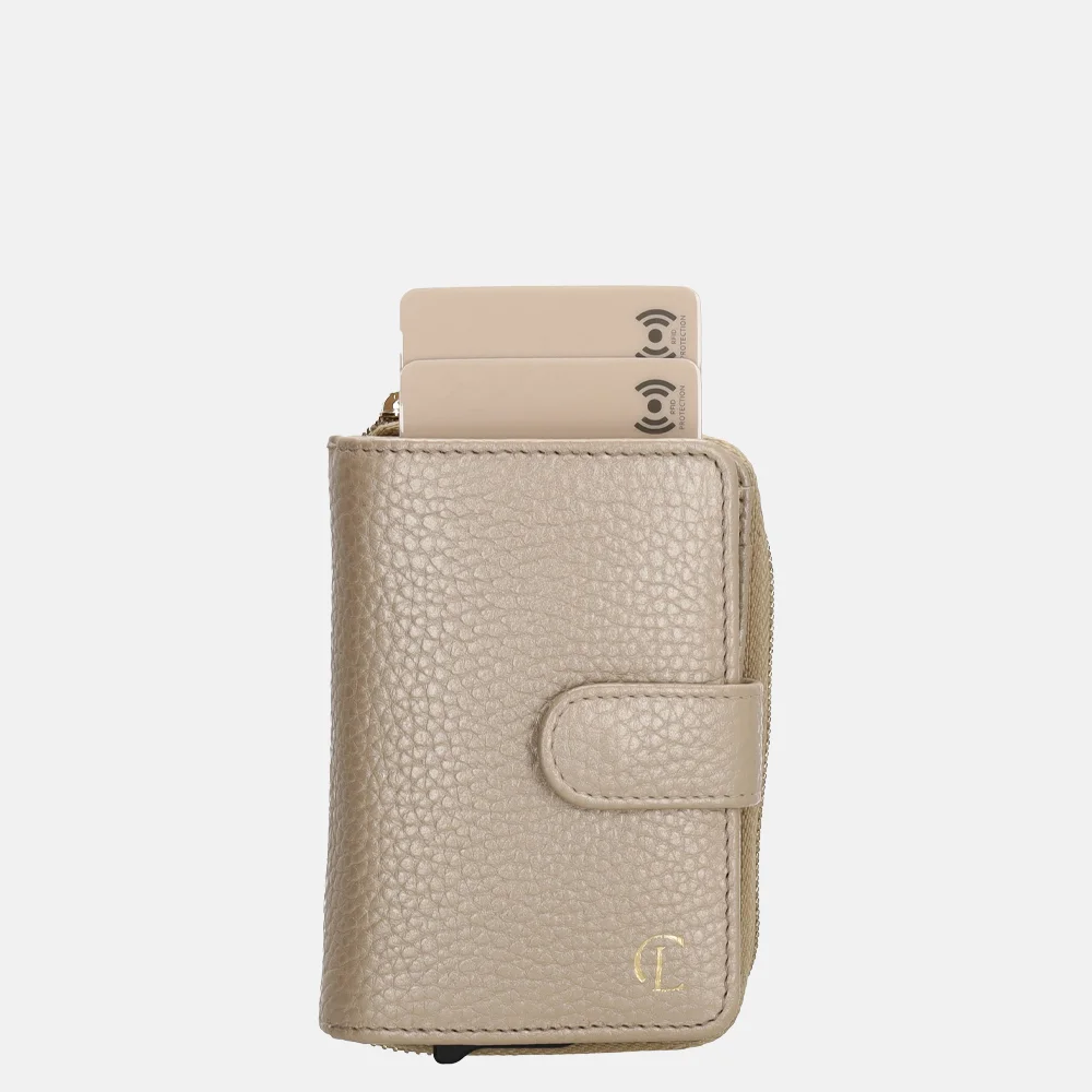 Charm London safety wallet portemonnee champagne bij Duifhuizen