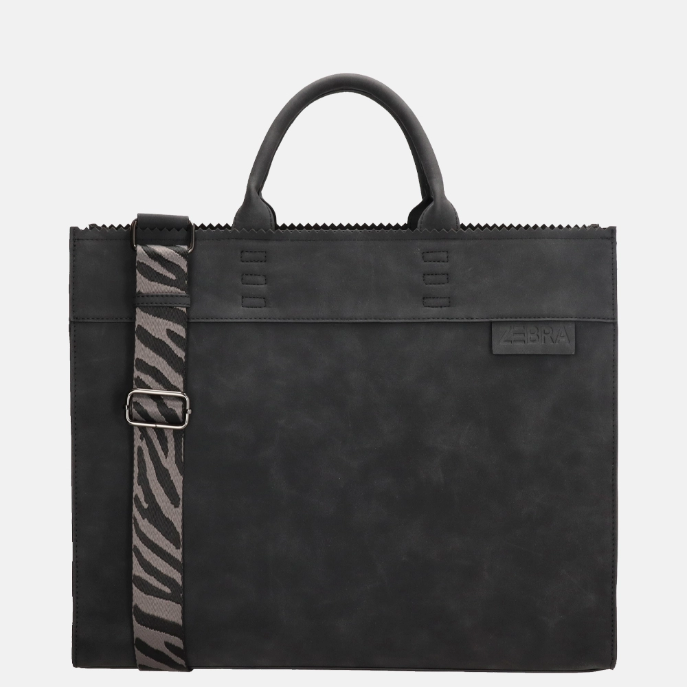 Zebra handtas L zwart bij Duifhuizen
