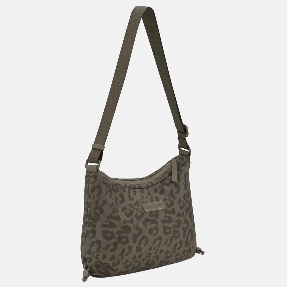 Kapten & Son Skara LEO crossbody tas S dark leopard bij Duifhuizen