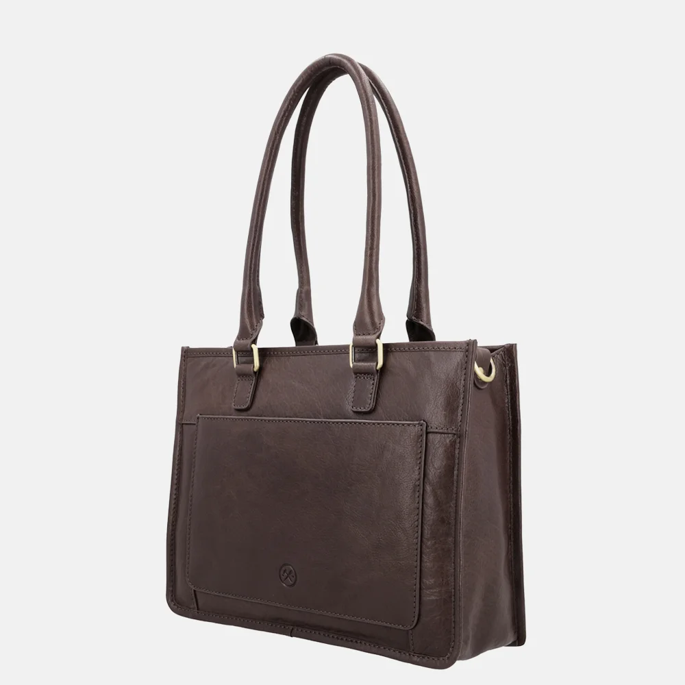 Hide & Stitches Jura handtas M donkerbruin bij Duifhuizen