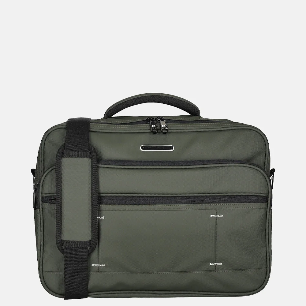 Enrico Benetti Northern schoudertas 15 inch olijfgroen