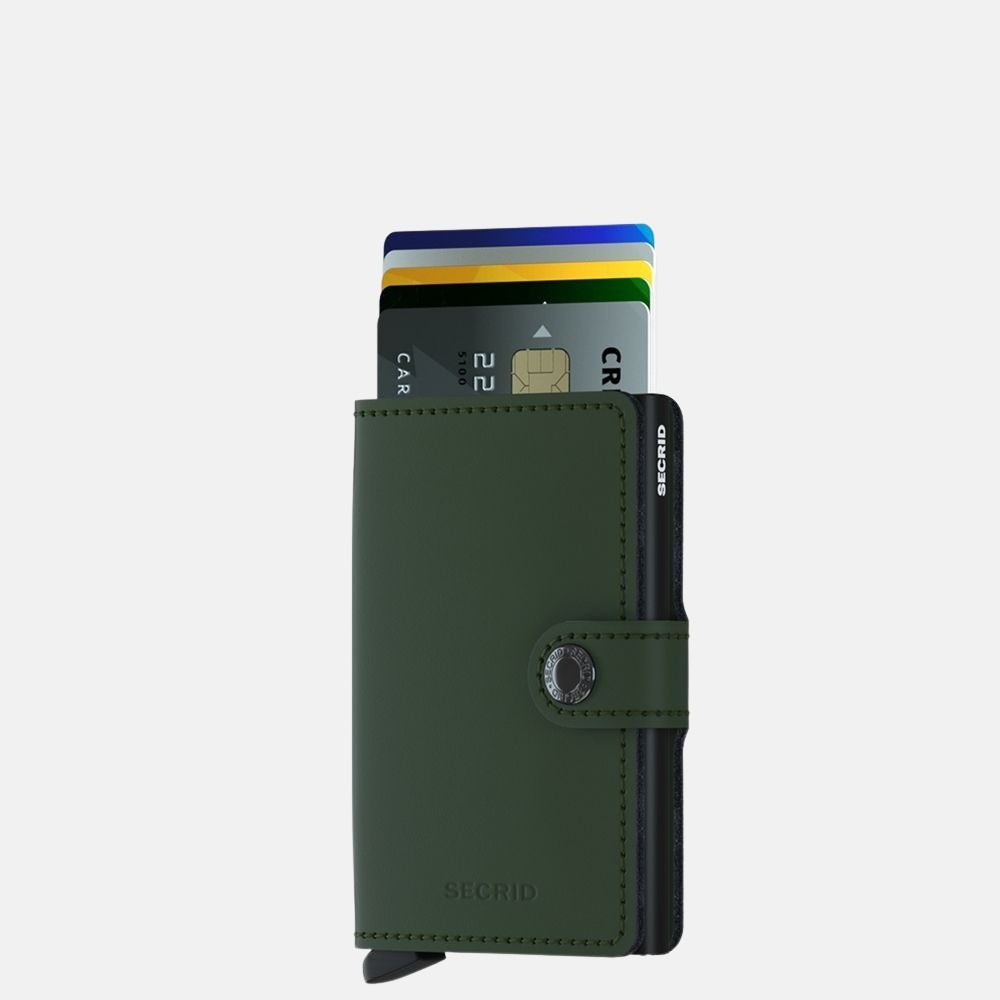 Secrid Miniwallet pasjeshouder matte green black bij Duifhuizen