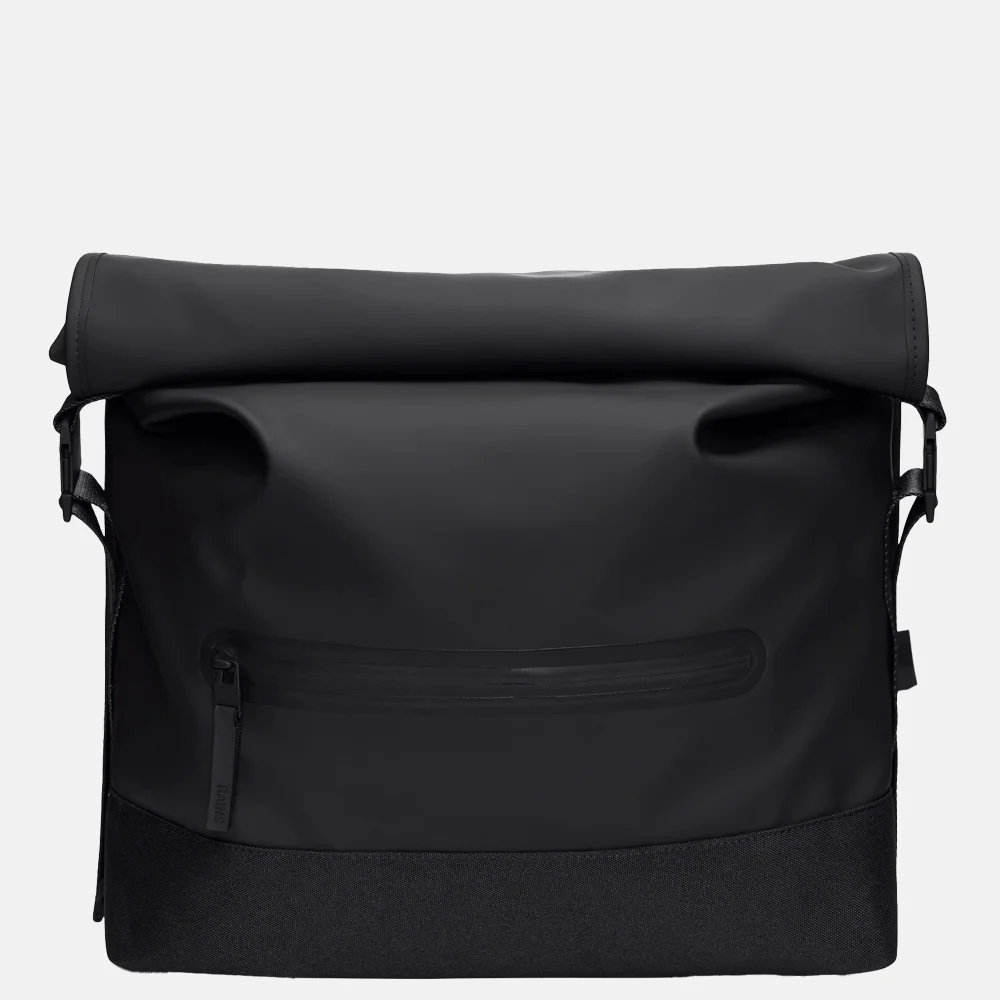 Rains Trail Roll-top schoudertas 16 inch black bij Duifhuizen