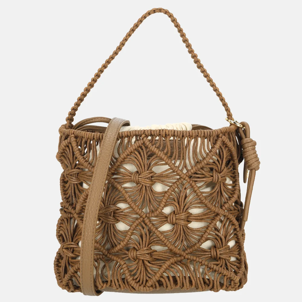 Laurent David Babette buideltas gehaakt brown