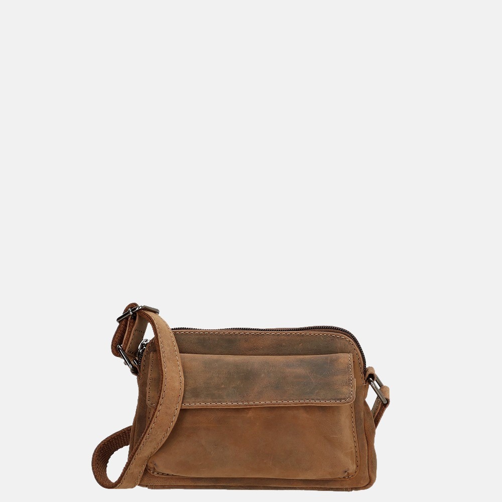 Old West crossbody tas XS brown bij Duifhuizen