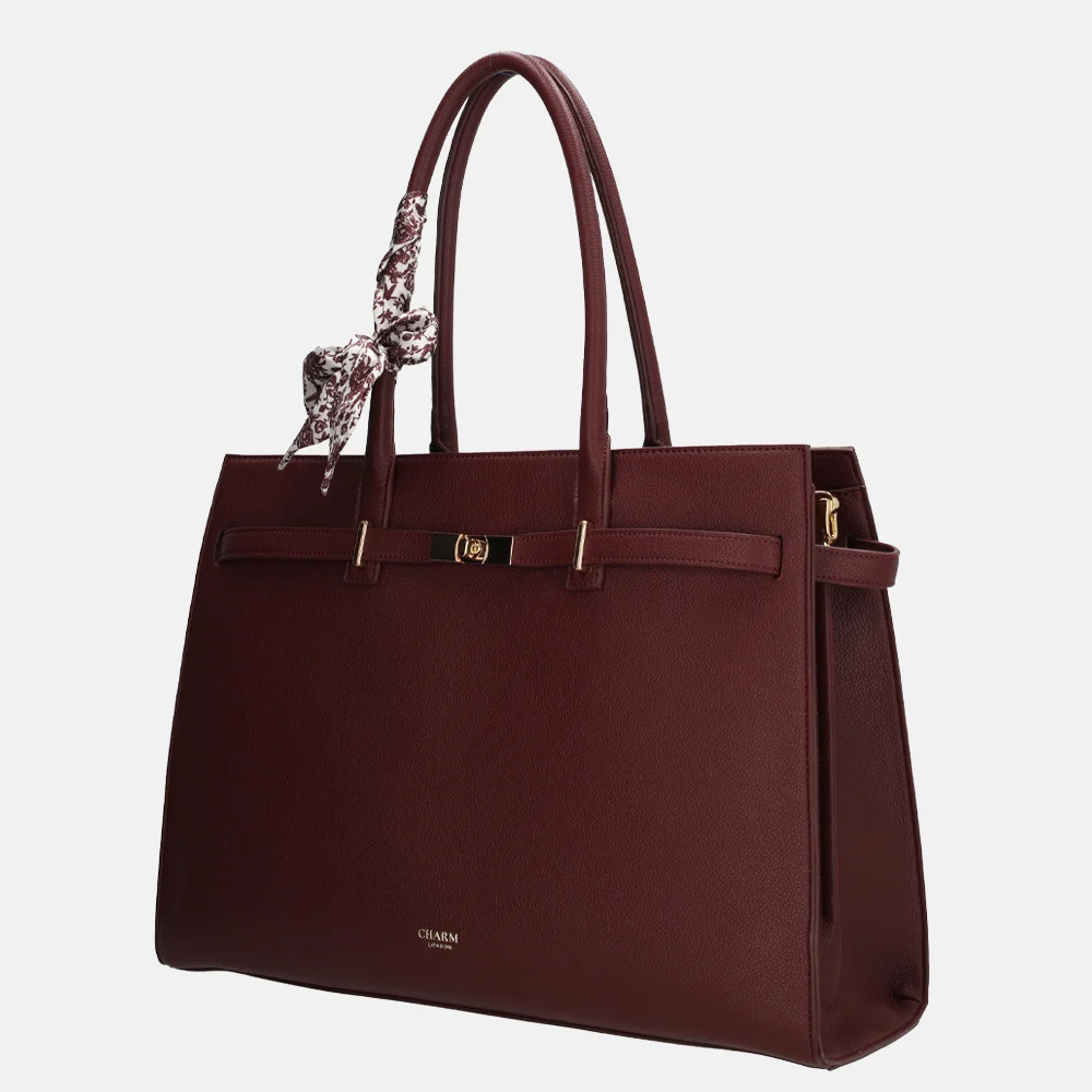 Charm London The Hamptons laptopshopper 15 inch bordeaux bij Duifhuizen