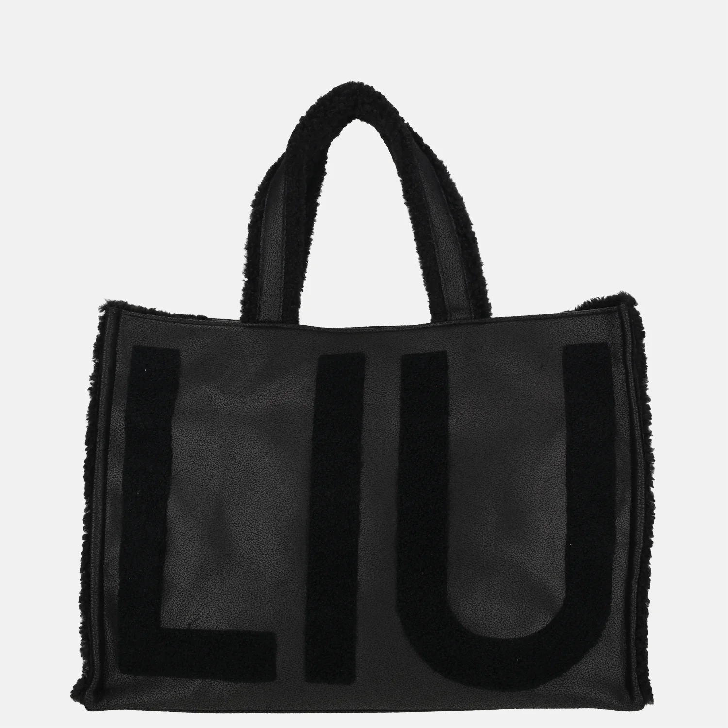 Liu Jo logo shopper tote L nero bij Duifhuizen