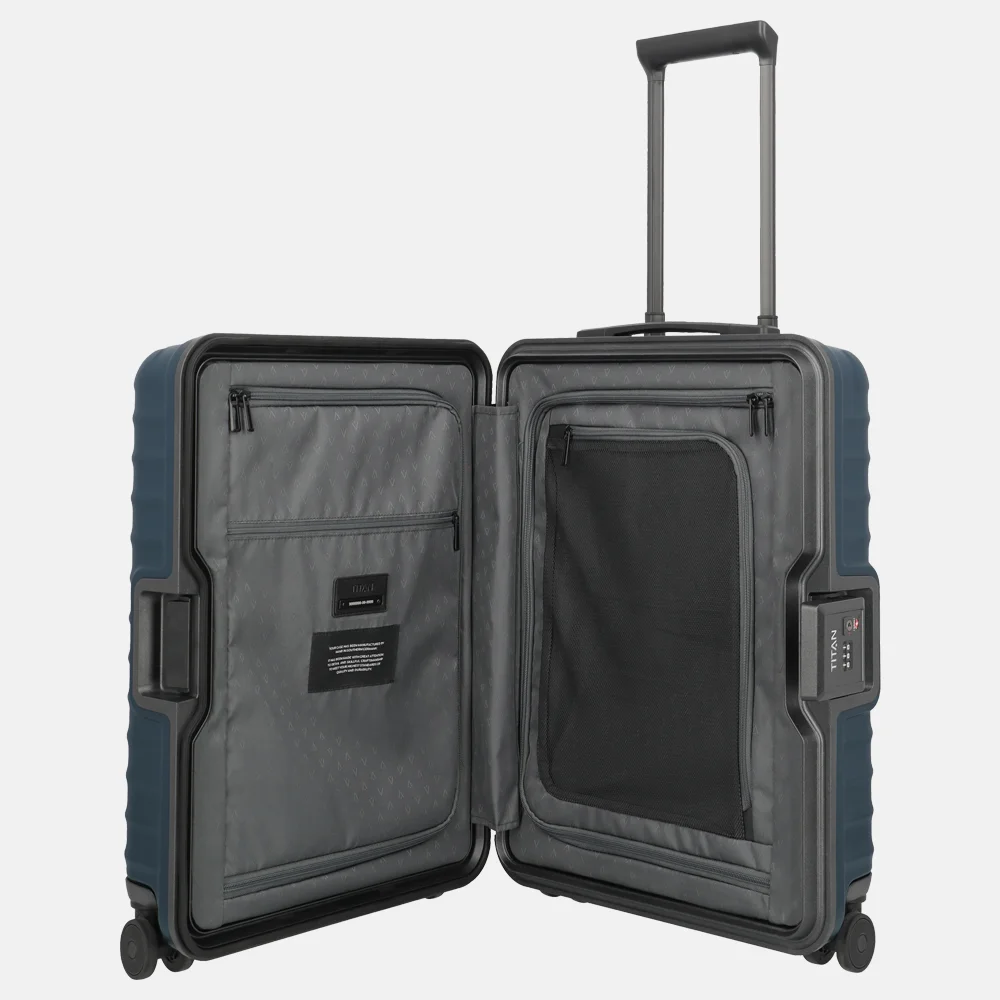 Titan Overseas handbagage koffer 55 cm midnight blue bij Duifhuizen