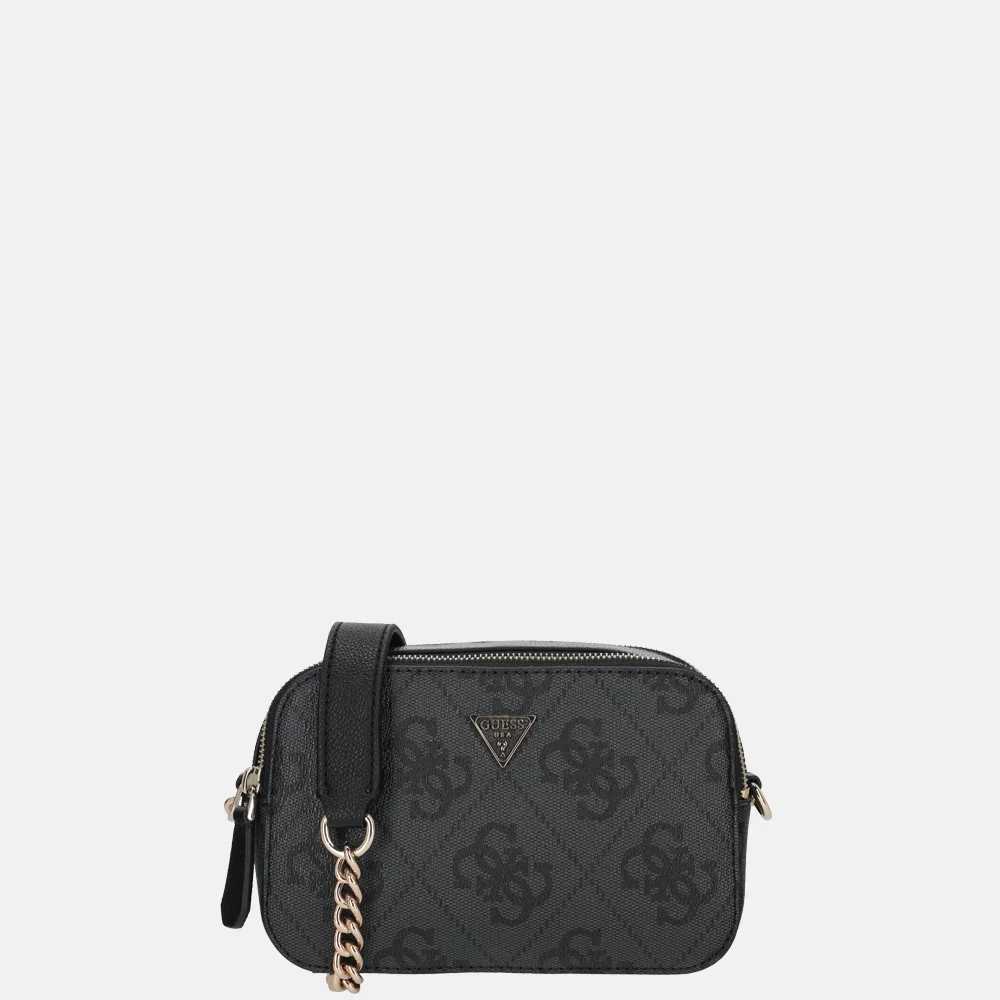 Guess Noelle II crossbody tas coal logo bij Duifhuizen