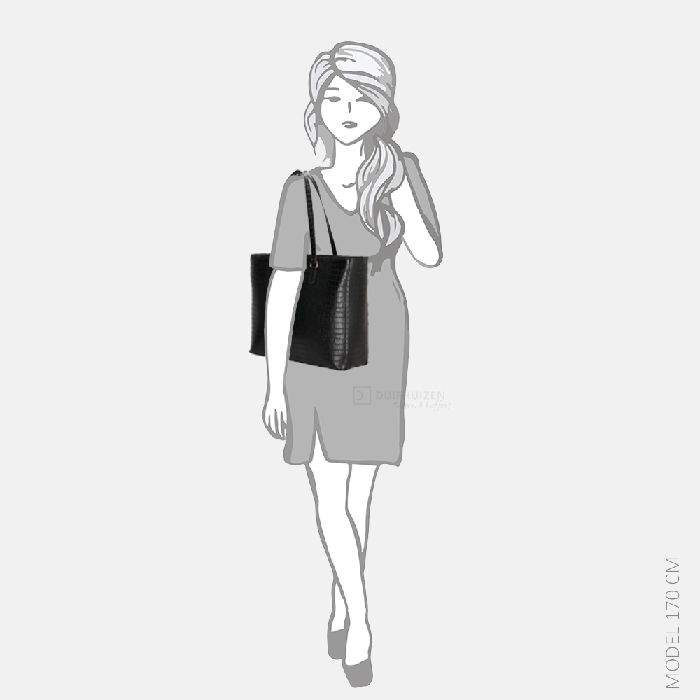 Charm London Midwood shopper 15.6 inch zwart bij Duifhuizen