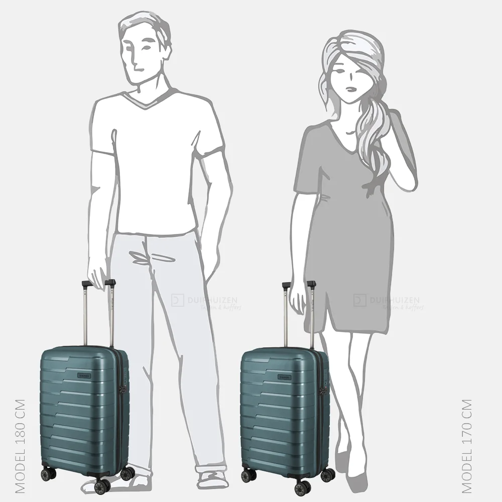 Travelite Air Base handbagage koffer slim 55 cm ice blue bij Duifhuizen