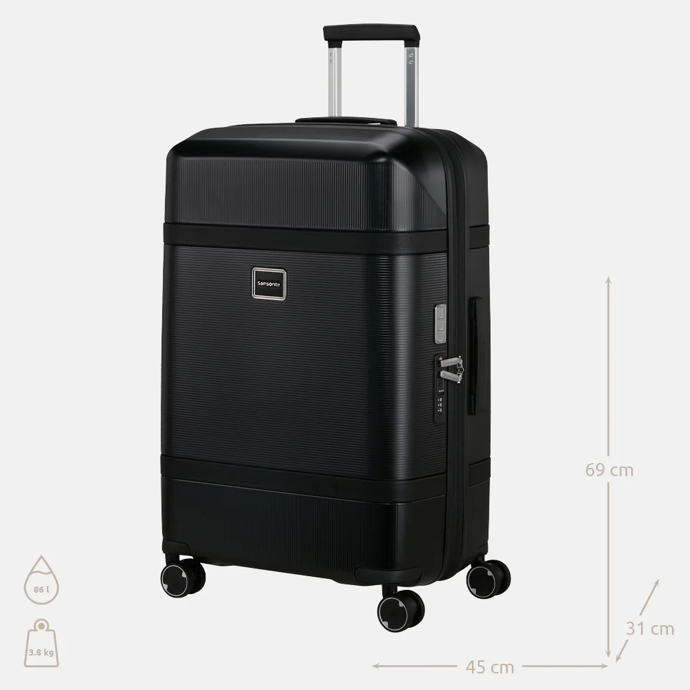 Samsonite Image spinner reiskoffer expandable 69 cm black bij Duifhuizen