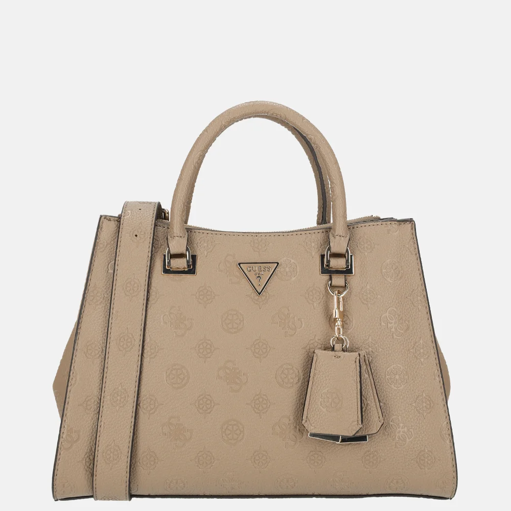 Guess Cresidia II society handtas dark taupe logo