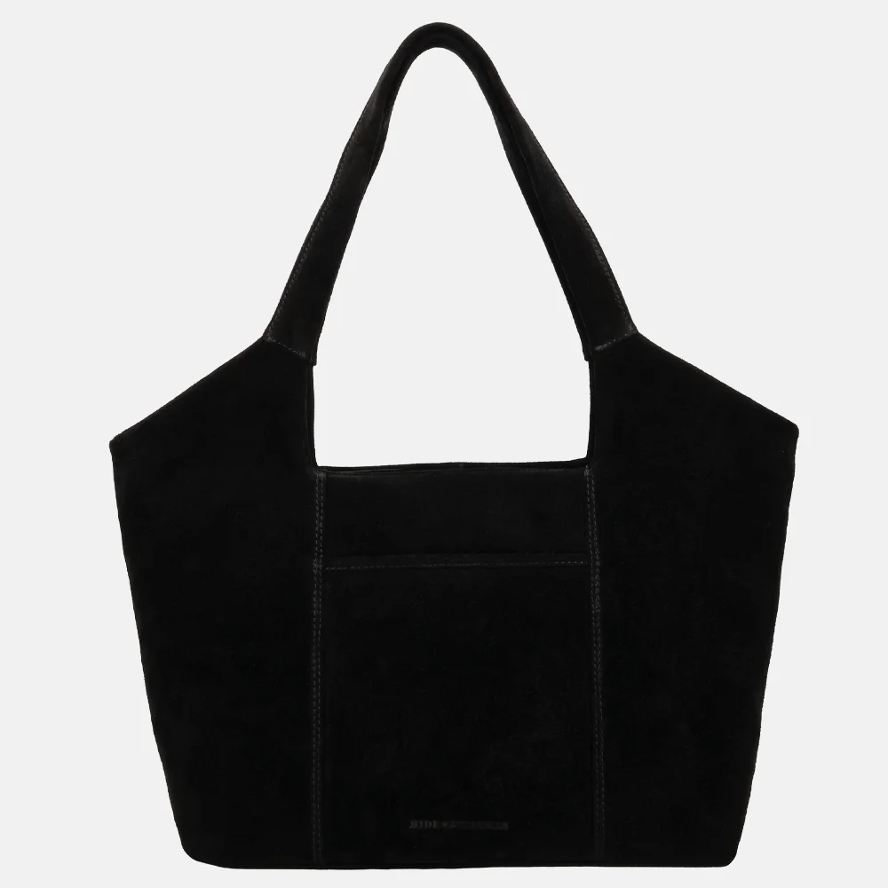 Hide & Stitches Brazos suede shopper L zwart