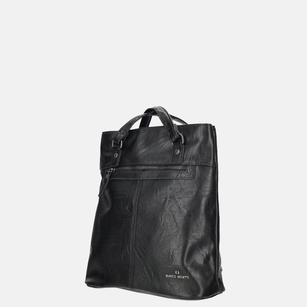 Enrico Benetti Julia rugzak/schoudertas zwart bij Duifhuizen