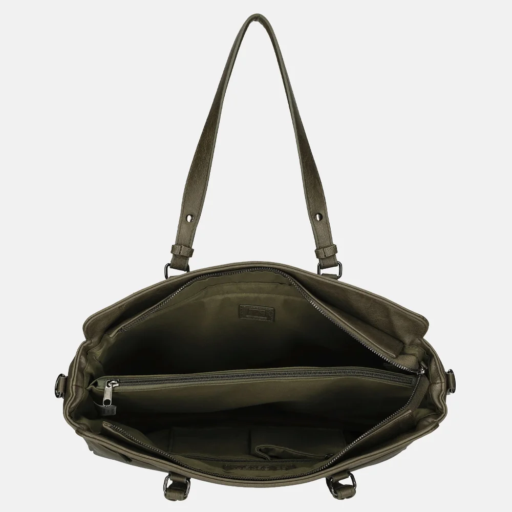 Enrico Benetti Lily shopper 15 inch olive bij Duifhuizen