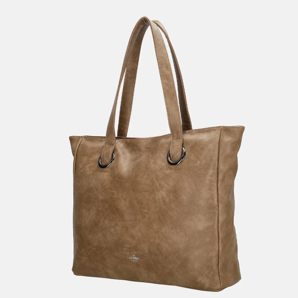 Charm London Liberty shopper 15 inch taupe bij Duifhuizen
