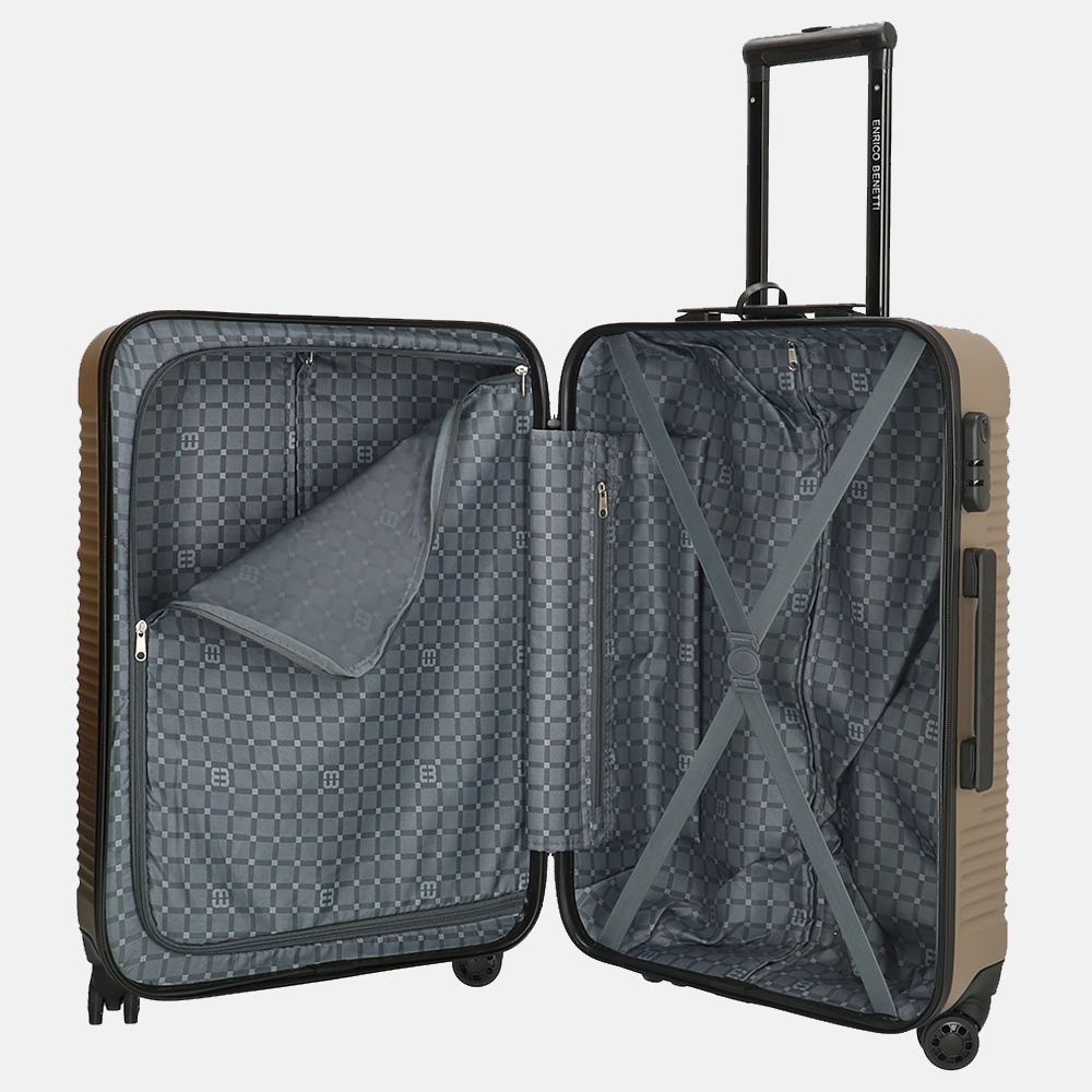 Enrico Benetti Louisville koffer 65 cm champagne bij Duifhuizen