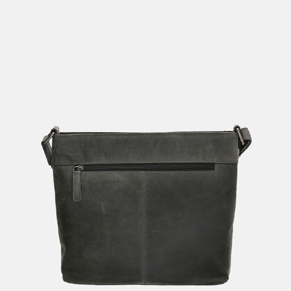 Hide & Stitches Idaho schoudertas black bij Duifhuizen
