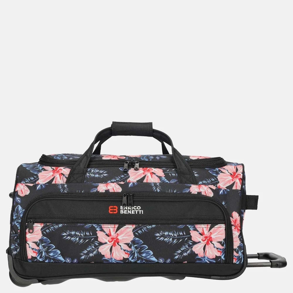 Enrico Benetti Santa Cruz wieltas 55cm black flower