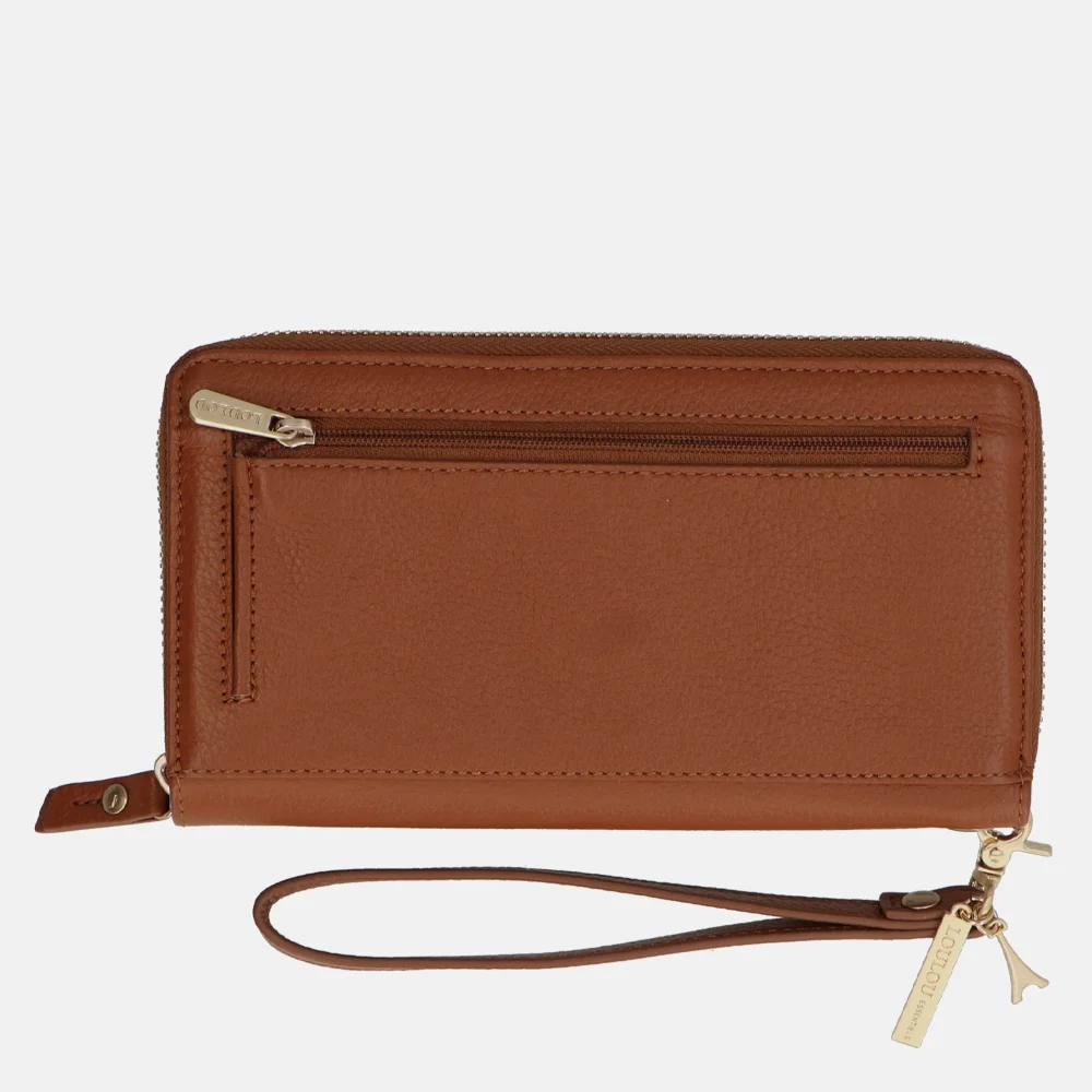 Loulou Essentiels SLB portemonnee cognac bij Duifhuizen