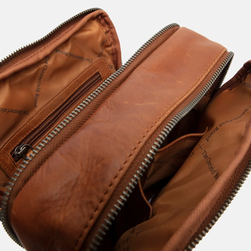 Chesterfield Alva schoudertas cognac bij Duifhuizen