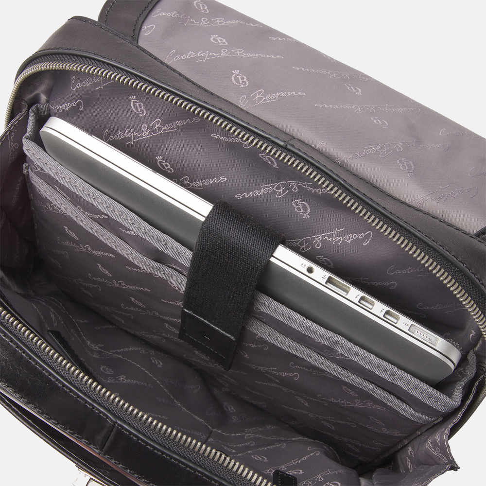Castelijn & Beerens Gaucho Guus rugzak 15.6 inch zwart bij Duifhuizen
