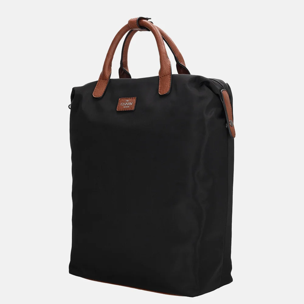 Charm London Buckingham laptoprugzak 14 inch zwart bij Duifhuizen