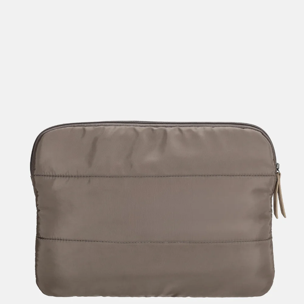 Zebra Trends laptophoes puffy 13 inch donkertaupe bij Duifhuizen