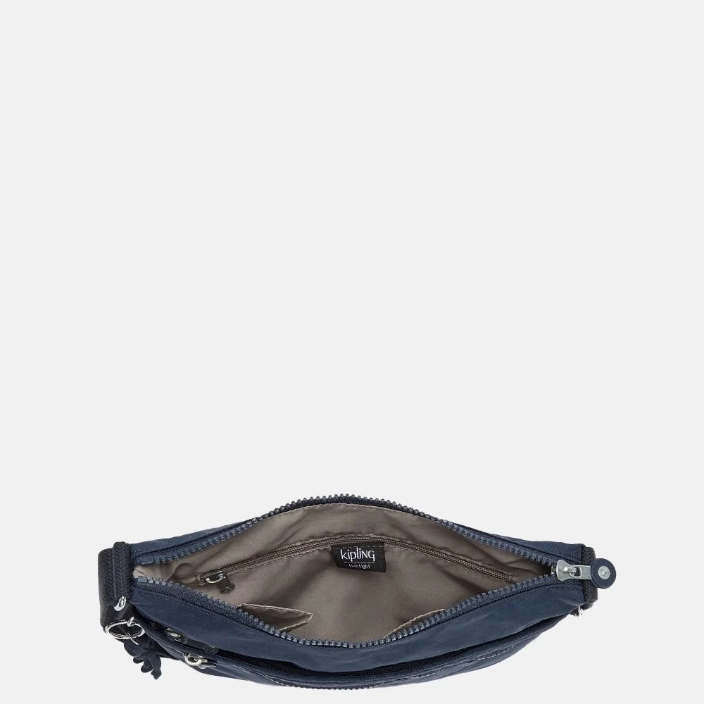 Kipling Arto schoudertas blue bleu bij Duifhuizen