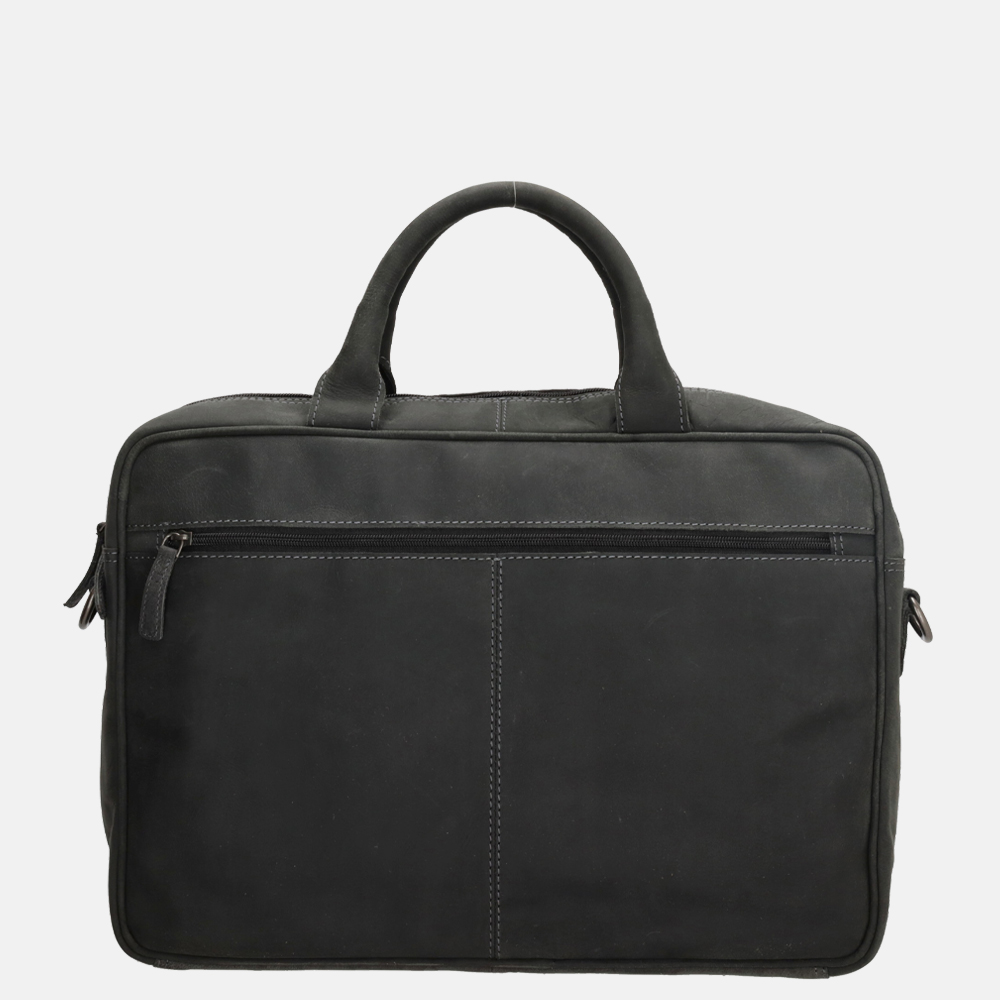 Hide & Stitches laptoptas 15.6 inch black bij Duifhuizen