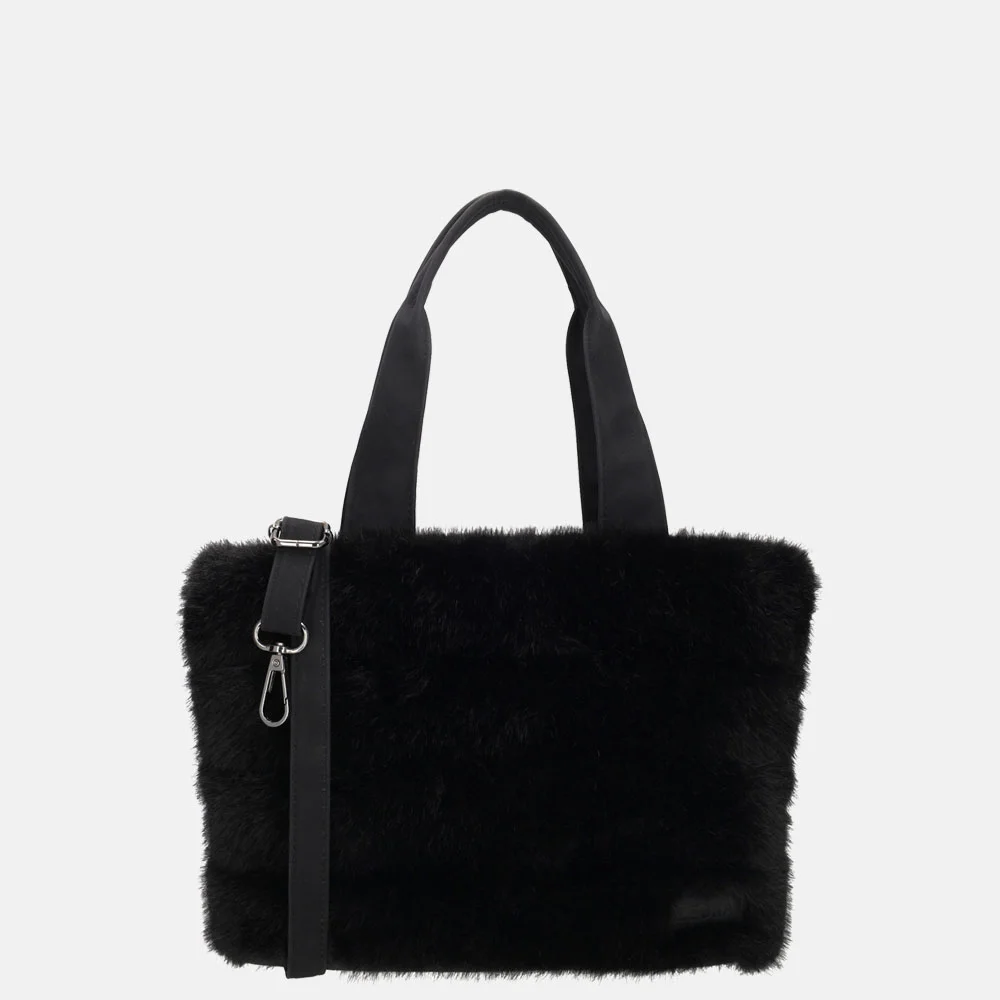 L.Credi Handtas in leerlook, model 'Josa' in zwart online kopen | P&C
