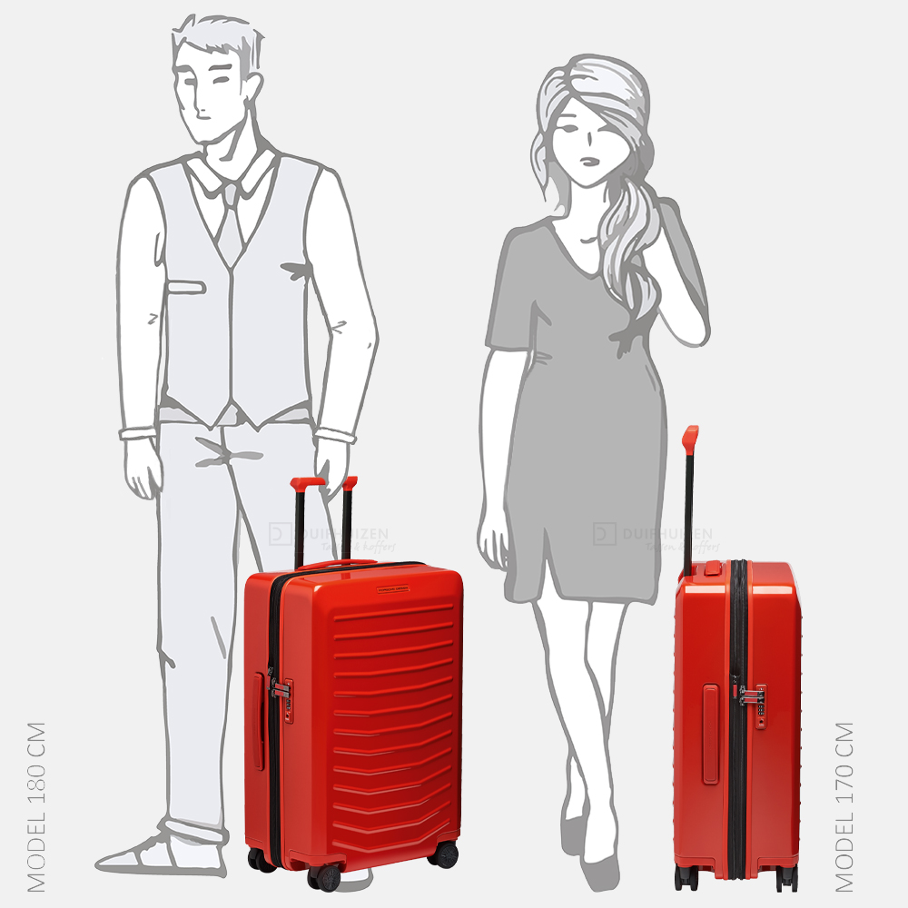 Porsche Design Roadster Hardcase koffer M lava orange bij Duifhuizen