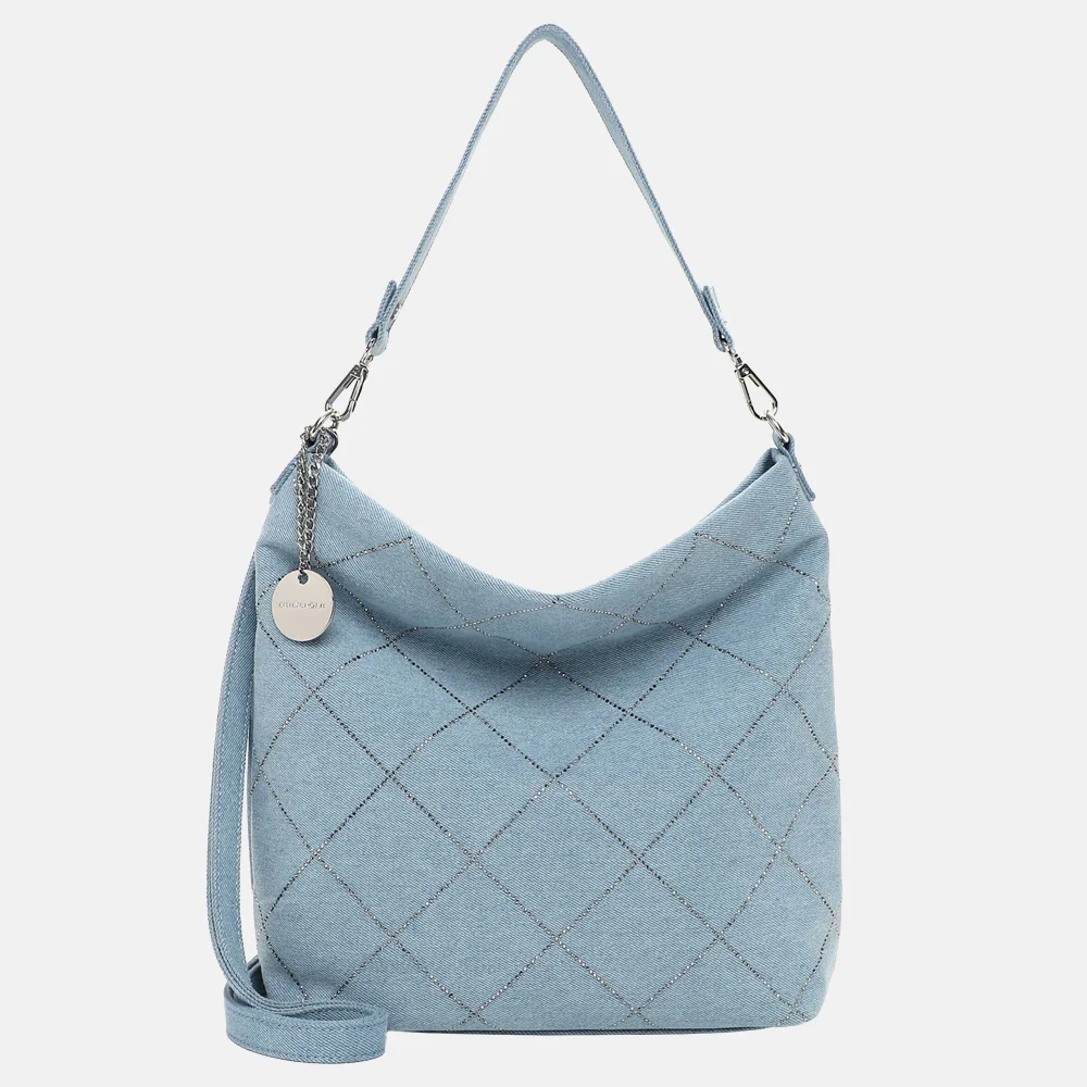 Emily & Noah Juliane buideltas denim strass light blue
