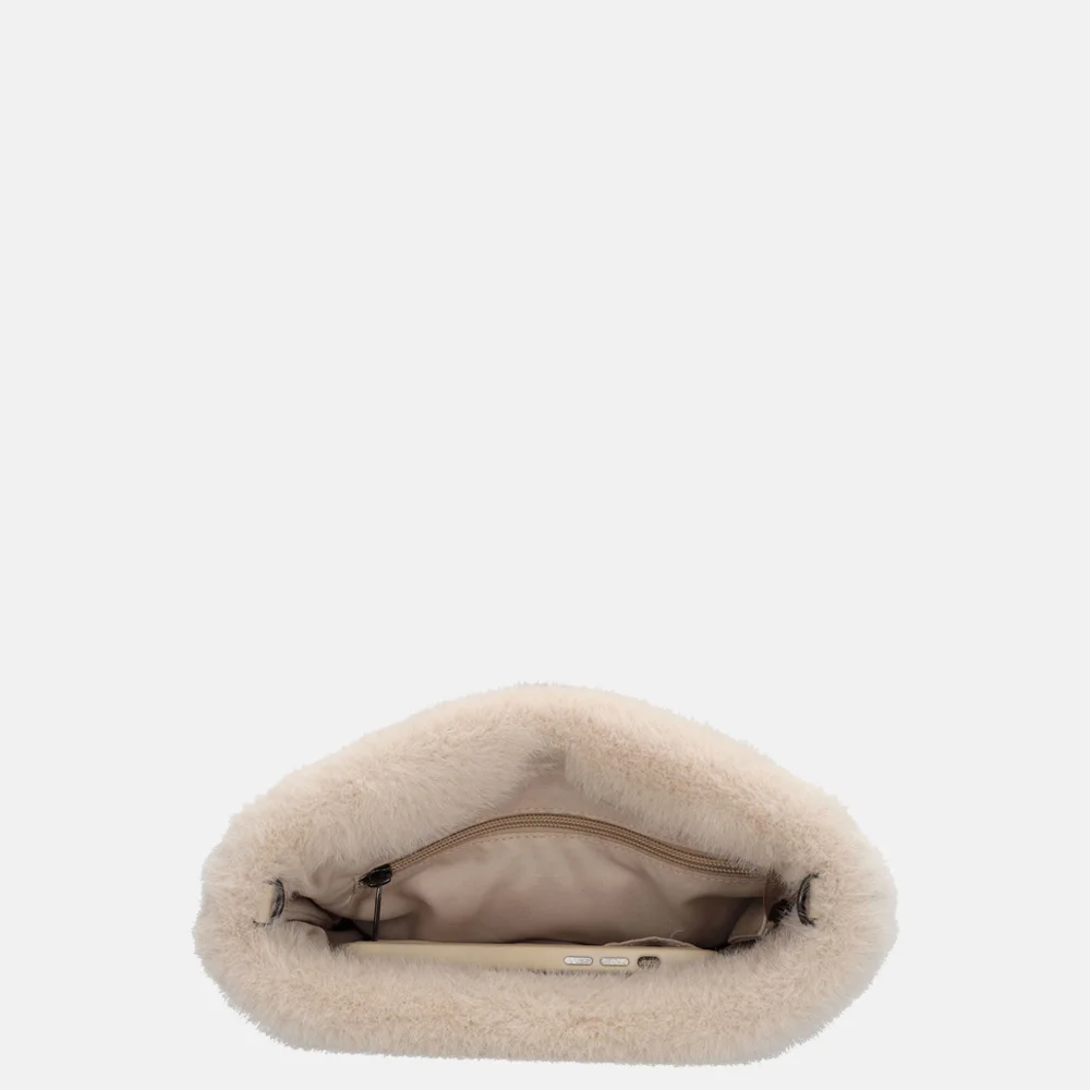 Zebra Trends Emma crossbody tas faux fur S creme bij Duifhuizen