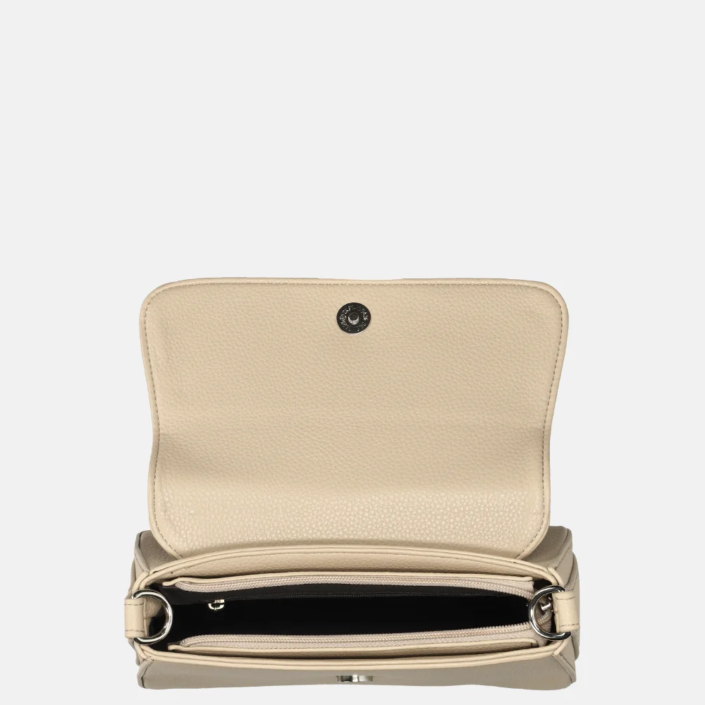 Flora & Co crossbody tas beige bij Duifhuizen